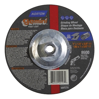7X1/4X5/8-11 GENERAL PURPOSE RAISED HUB FASTCUT
